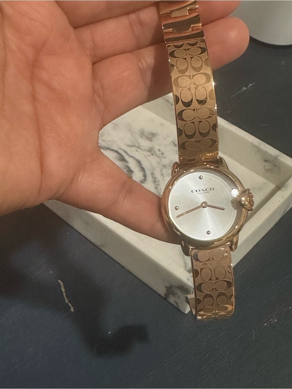 Coach Rose Gold Signature Link Women's Watch - Picture 3 of 7